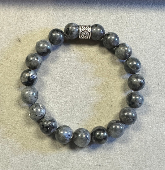 Black Labradorite 8mm Handmade Natural Gemstone Stretchy Bracelet